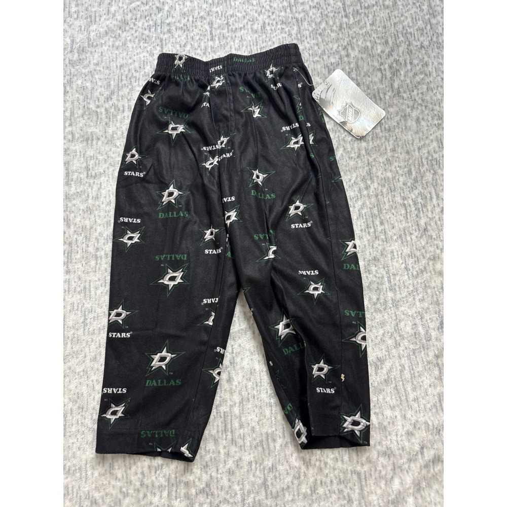 NHL Dallas Stars Toddler Pajama Pants Black All Over Print KN8-54LF4 II 2T